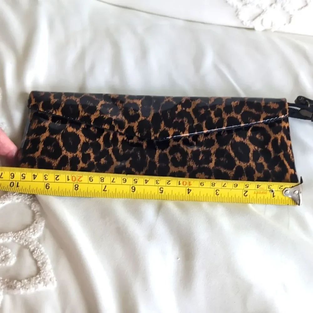 J CREW Super Sleek , Super Thin Animal Print Patent Clutch - Picture 16 of 17